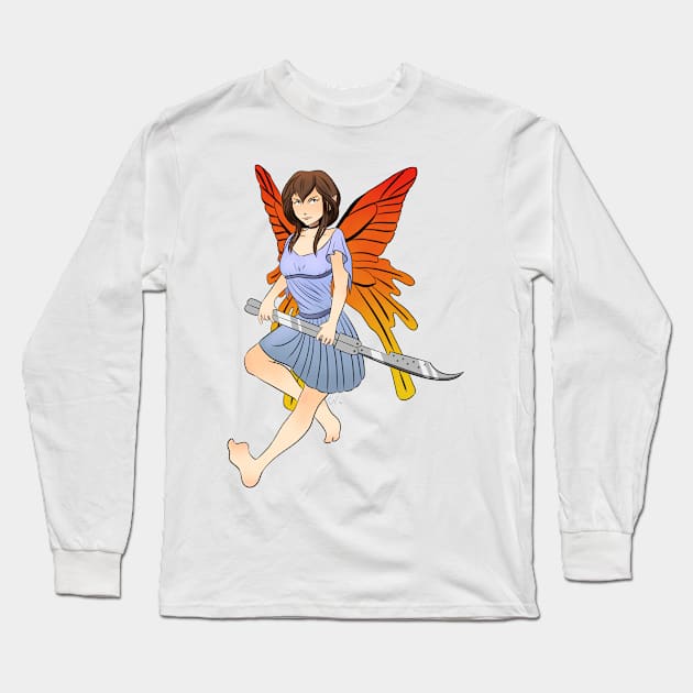 Butterfly Knife Long Sleeve T-Shirt by Wayward Knight